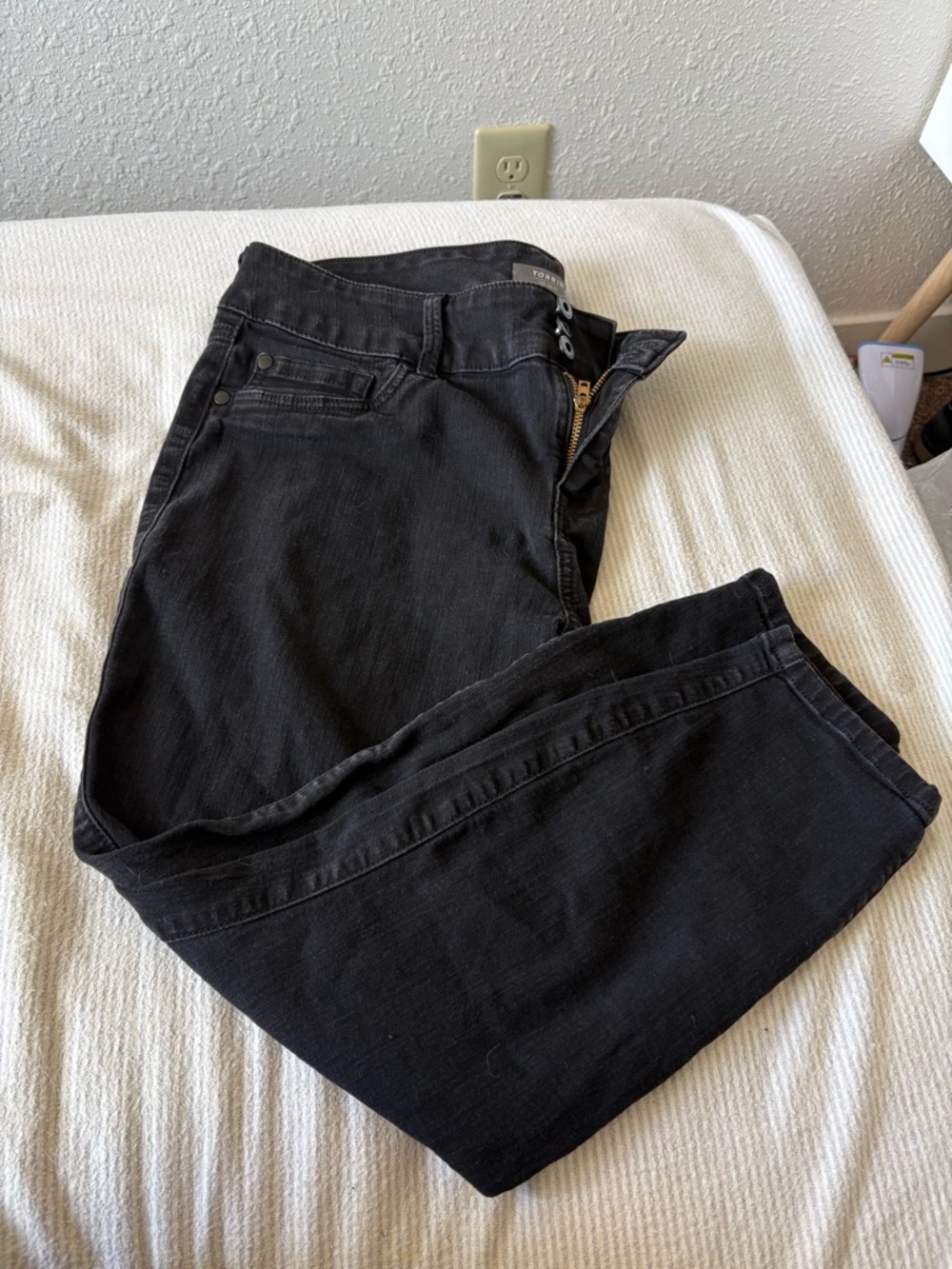torrid Black High-Rise Jegging with Gold Zipper